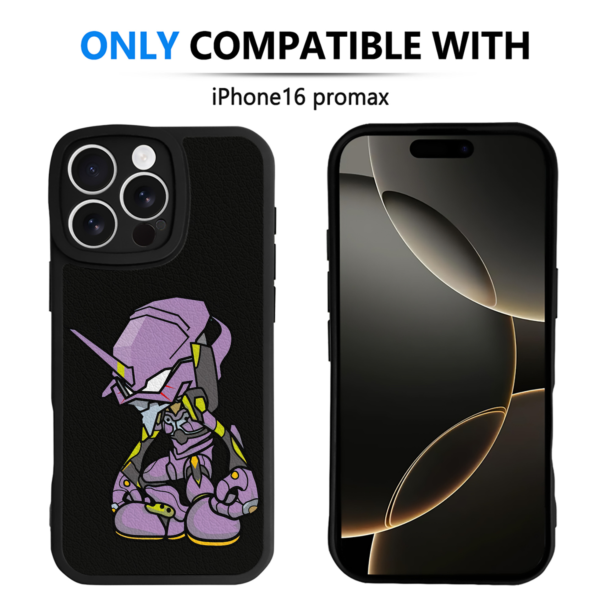 （画像用） EVA 新世紀エヴァンゲリオン 【iPhone 16シリーズ対応】シリコンスマホケース（レザー調） 材質：シリコン